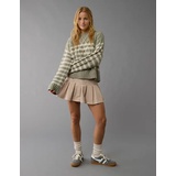 AE Striped Cable Knit Crew Neck Sweater