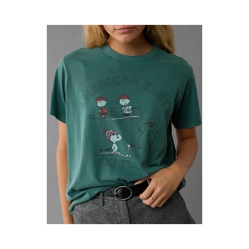 아메리칸이글 AE Peanuts Holiday Graphic T-Shirt