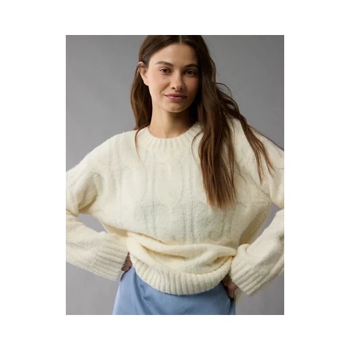 아메리칸이글 AE Whoa So Soft Cable Knit Sweater