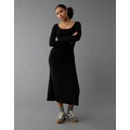 AE Long-Sleeve Plush Maxi Dress