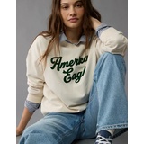 AE Logo Graphic Relaxed Crew Neck Sweatshirt