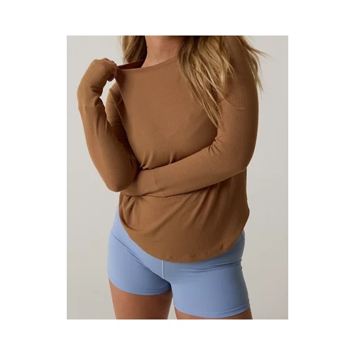 아메리칸이글 OFFLINE By Aerie Thumbs Up Ribbed Raglan Long Sleeve T-Shirt