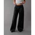 AE Stretch High-Waisted Ultra Wide-Leg Coated Trouser Jean