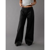 AE Stretch High-Waisted Ultra Wide-Leg Coated Trouser Jean