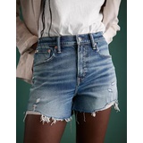 AE77 Premium High-Waisted Cut-Off Denim Short