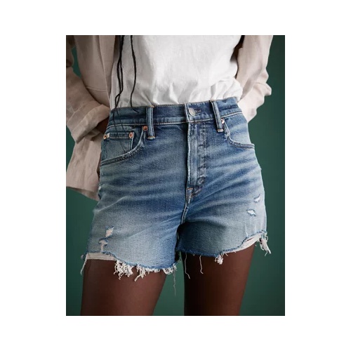 아메리칸이글 AE77 Premium High-Waisted Cut-Off Denim Short