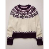 AE77 Premium Shrunken Fair Isle Cocoon Sweater