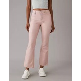 AE High-Waisted Vegan Leather Kick Bootcut Crop Pant