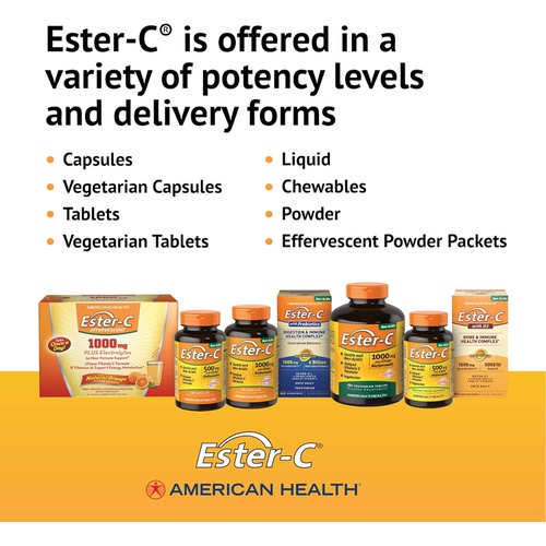  American Health Product Ester C 1000mg with Citrus Bioflavonoids, 180 Count