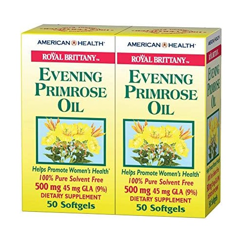  American Health Dietary Fiber Supplement Softgels, Evening Primrose Oil, 500 mg, 100 Count