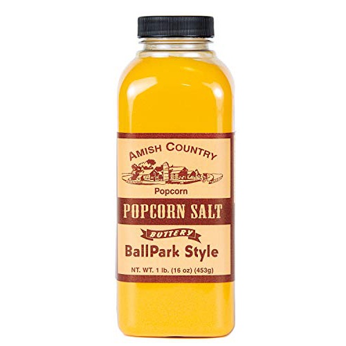  Amish Country Popcorn | Ballpark ButterSalt Popcorn Salt - 16 oz | Old Fashioned with Recipe Guide (16 oz Bottle)