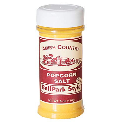  Amish Country Popcorn | Ballpark ButterSalt Popcorn Salt - 6 oz Bottle | Old Fashioned with Recipe Guide (6 oz Bottle)