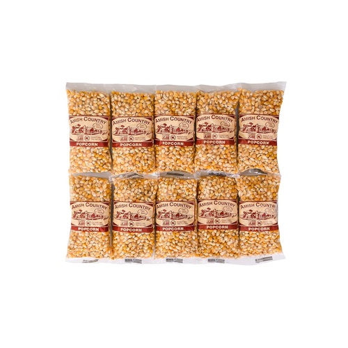 Amish Country Popcorn | 10 (4 Oz Bags) Baby Yellow Popcorn | Old Fashioned with Recipe Guide