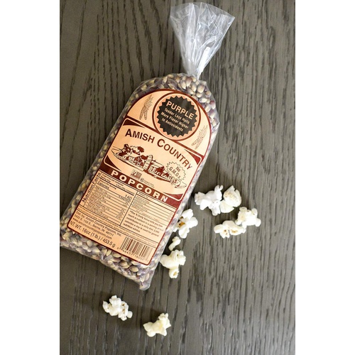 Amish Country Popcorn | 1 lb Bag | Purple Popcorn Kernels | Old Fashioned with Recipe Guide (Purple - 1 lb Bag)