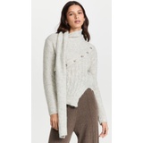 Andersson Bell Greta Scarf Neck Button Opening Knit Top