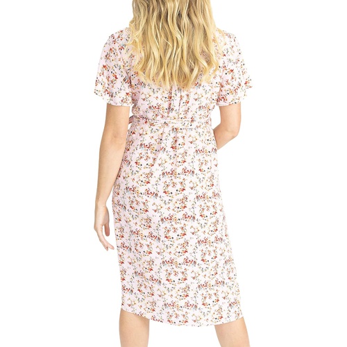  Angel Maternity Maternity & Nursing Floral Wrap Dress