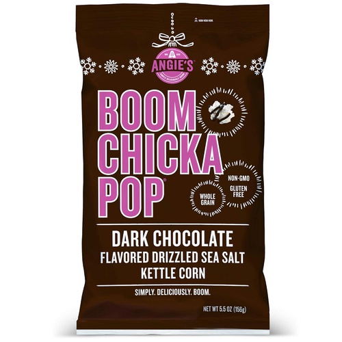  Angie’s BOOMCHICKAPOP Dark Chocolaty Drizzled Sea Salt Kettle Corn, 5.5 Ounce Bag