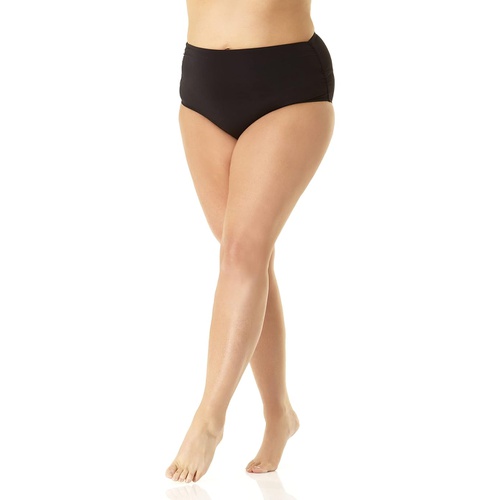  Anne Cole Plus Size High-Waist Shirred Bottoms