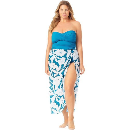  Anne Cole Plus Size Ring Sarong Skirt