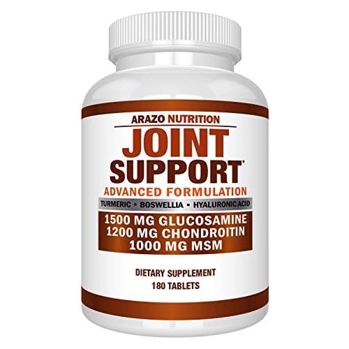  Glucosamine Chondroitin Turmeric Msm Boswellia - Joint Support Supplement for Relief 180 Tablets - Arazo Nutrition