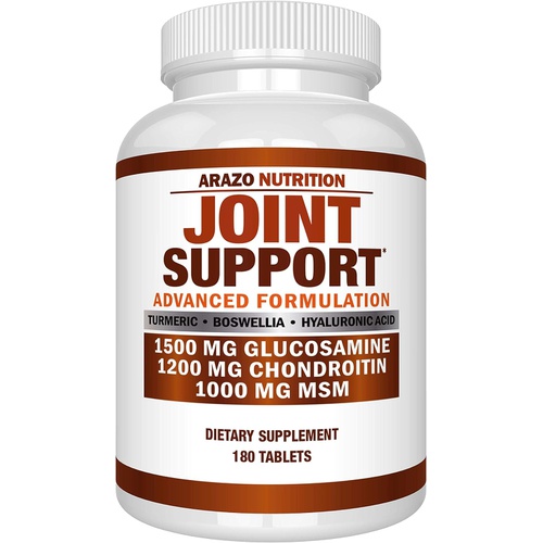  Glucosamine Chondroitin Turmeric Msm Boswellia - Joint Support Supplement for Relief 180 Tablets - Arazo Nutrition