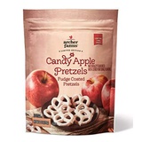 Archer Farms Candy Apple Pretzels 8 Oz! Apple Flavored Pretzels! Delectable White Fudge Coating! Crunchy And Tasty Snack! Choose From Popcorn Or Pretzels! (Apple Candy Pretzels)
