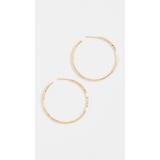 Argento Vivo Hammered Hoops