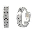 Argento Vivo Chevron Huggie Earrings