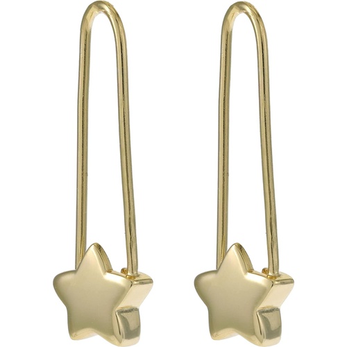  Argento Vivo Safety Pin Star Earrings