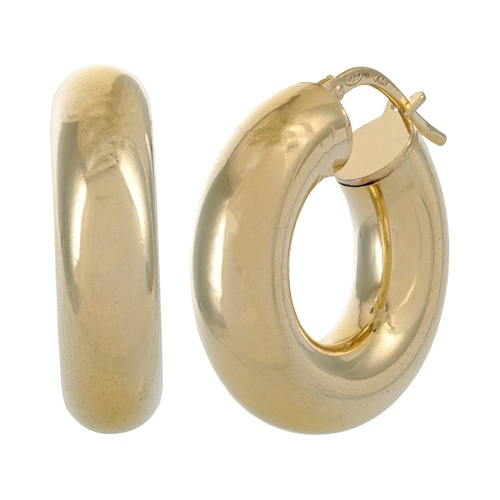  Argento Vivo Small Chunk Click Top Hoop Earrings