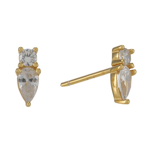  Argento Vivo Pearl Stone Stud Earrings