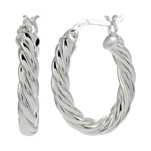  Argento Vivo Medium Twist Hoop Earrings