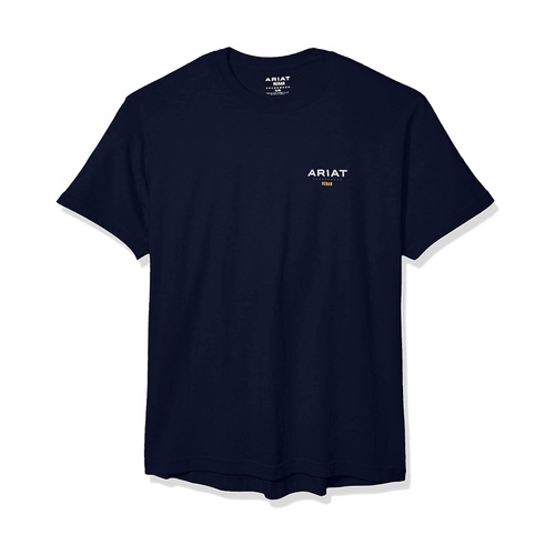 애리엇 Ariat Mens Rebar Cottonstrong Short Sleeve Logo Crewwork Utility Tee Shirt