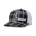 Ariat R112 Plaid with Offset Patch Snapback