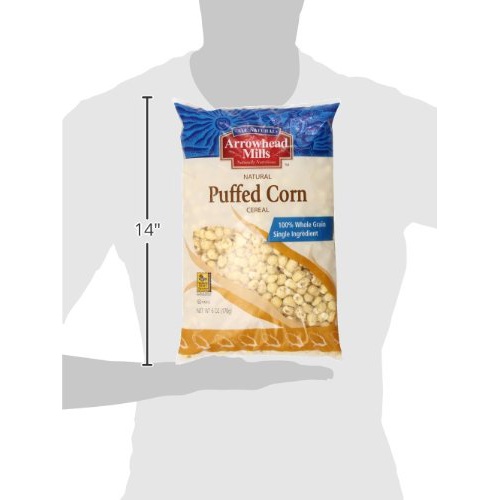  Arrowhead Mills Cereal, Puffed Corn, 6 Ounce