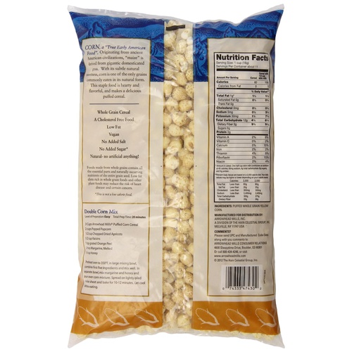  Arrowhead Mills Cereal, Puffed Corn, 6 Ounce