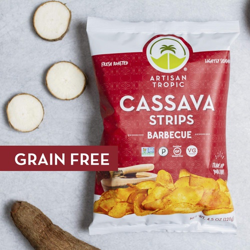  Cassava Chips - Barbecue Chips - Paleo Snacks - Baked Chips - Gluten Free Chips - Vegan Chips - Cassava Flour Chips - Vegan Gluten Free Snacks - ARTISAN TROPIC Cassava Strips - 4.5