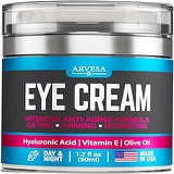 Arvesa Premium Eye Cream for Women - Effective Under Eye Cream for Wrinkles with Retinol, Hyaluronic Acid, Vitamin E, Aloe Vera - Anti Aging Cream for Dark Circles, Under Eye Bags and Puf