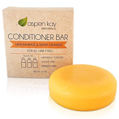  Aspen Kay Naturals Solid Conditioner Bar, Made With Natural & Organic Ingredients, All Hair Types, Sulfate-Free, Cruelty-Free & Vegan 2.3 Ounce Bar. (Citrus)