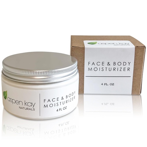  Face and Body Moisturizer, All Natural, Unscented Moisturizer for Sensitive Skin. (4. OZ) Chemical Free Moisturizer, By Aspen Kay Naturals