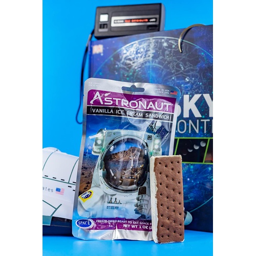  Astronaut Foods Freeze-Dried Ice Cream Sandwich, NASA Space Dessert, Vanilla, 6 Count