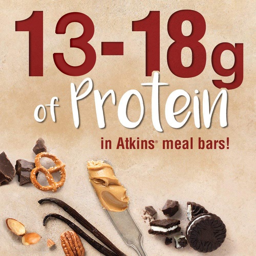  Atkins Protein Meal Bar, Vanilla Pecan Crisp, Keto Friendly, 5 Count