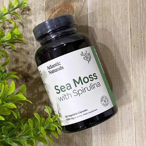  Atlantic Naturals Sea Moss Superfood Capsules with Spirulina 1,000 MG (120 Vegetable Capsules)