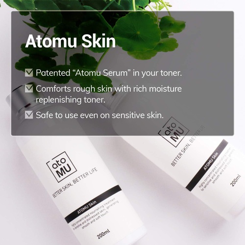  ATOMU Premium Facial Toner Made with Naturally Fermented Ingredients - Delivers Hydrating, Soothing, Anti-Aging Effects 6.76 fl.oz