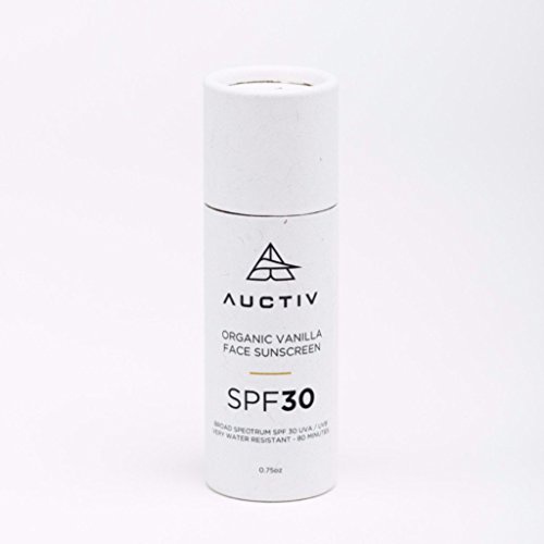  Auctiv Organic Face Sunscreen with SPF 30 for All Skin Types, Vanilla, 0.75 Ounce