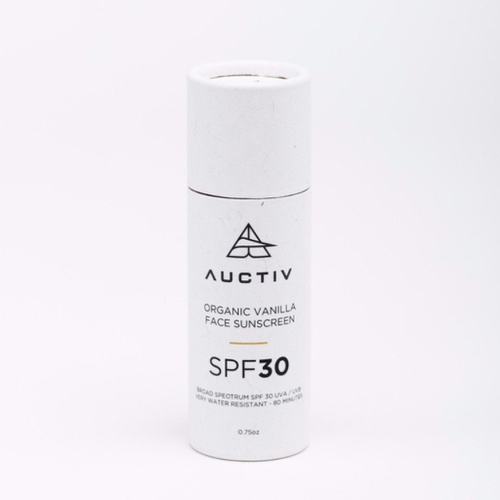  Auctiv Organic Face Sunscreen with SPF 30 for All Skin Types, Vanilla, 0.75 Ounce