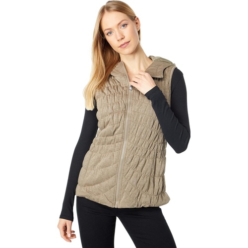  Avec Les Filles Quilted Knit Membrane Hooded Vest