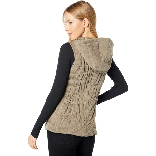  Avec Les Filles Quilted Knit Membrane Hooded Vest