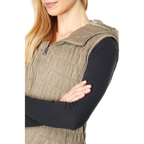  Avec Les Filles Quilted Knit Membrane Hooded Vest