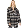 Avec Les Filles Oversized Plaid Blazer Coat